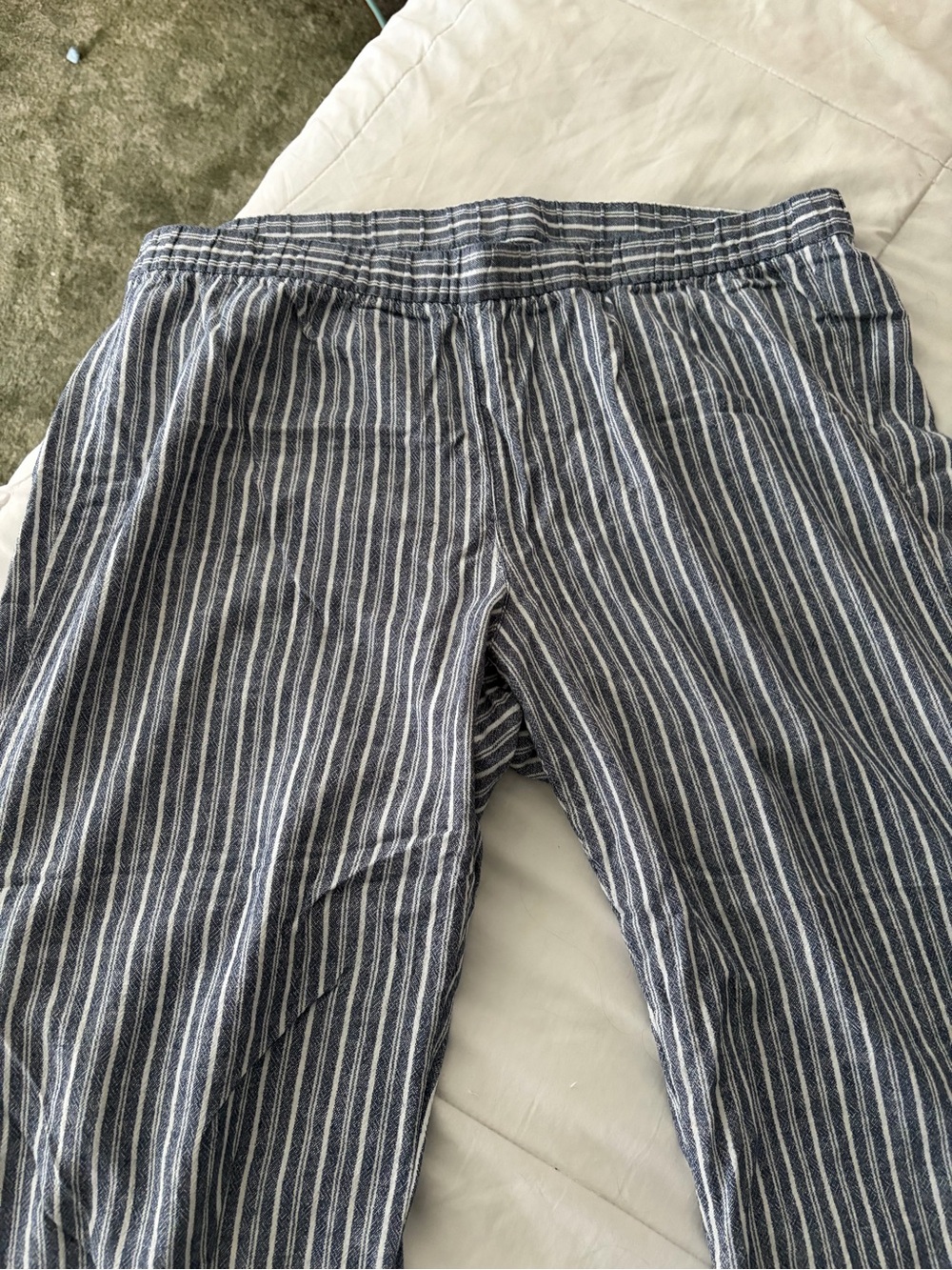 Old Navy Blue and White Striped Wide Leg Pants